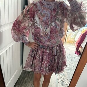 Floral Pink and Purple Dress